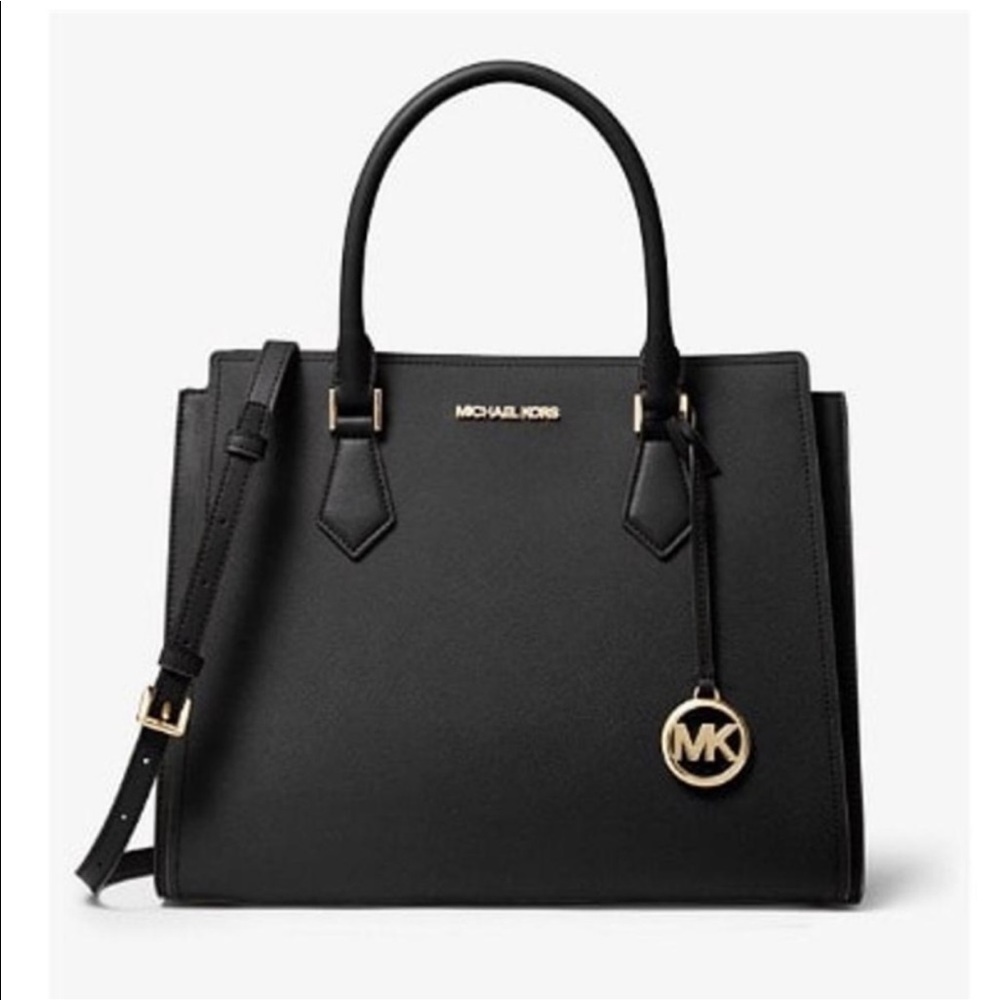 Michael Kors Large Hope Satchel Crossbody Black